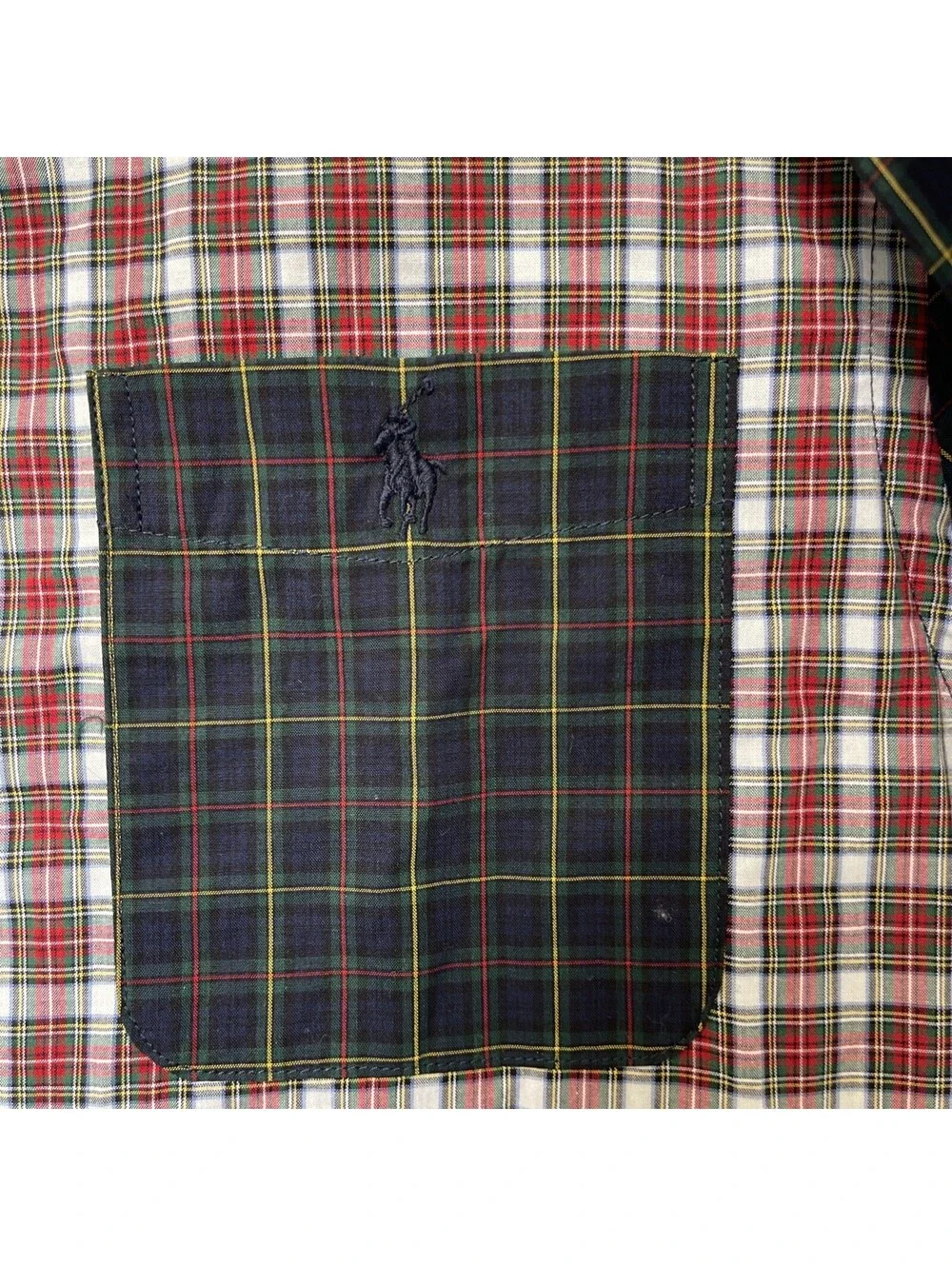 Polo Ralph Lauren Christmas Holiday Plaid Long Sleeve Button Up Boys 14 16 NWT